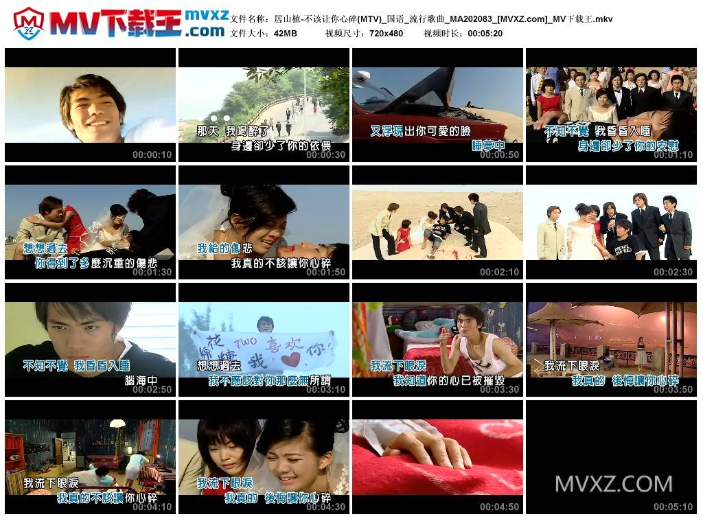 居山植-不该让你心碎(MTV)_国语_流行歌曲_MA202083